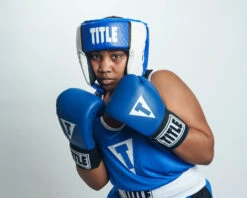 TITLE Boxing Aerovent Elite USA Boxing Competition Headgear – Open Face -Sports Boxing ACHEX1BL 1