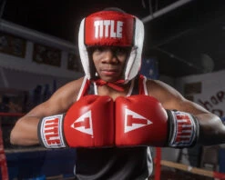TITLE Boxing Aerovent Elite USA Boxing Competition Headgear – Open Face -Sports Boxing ACHEX1RDWH 1