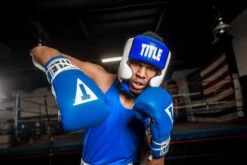 TITLE Boxing Aerovent Elite USA Boxing Competition Headgear – With Cheeks -Sports Boxing ACHEXBLWH