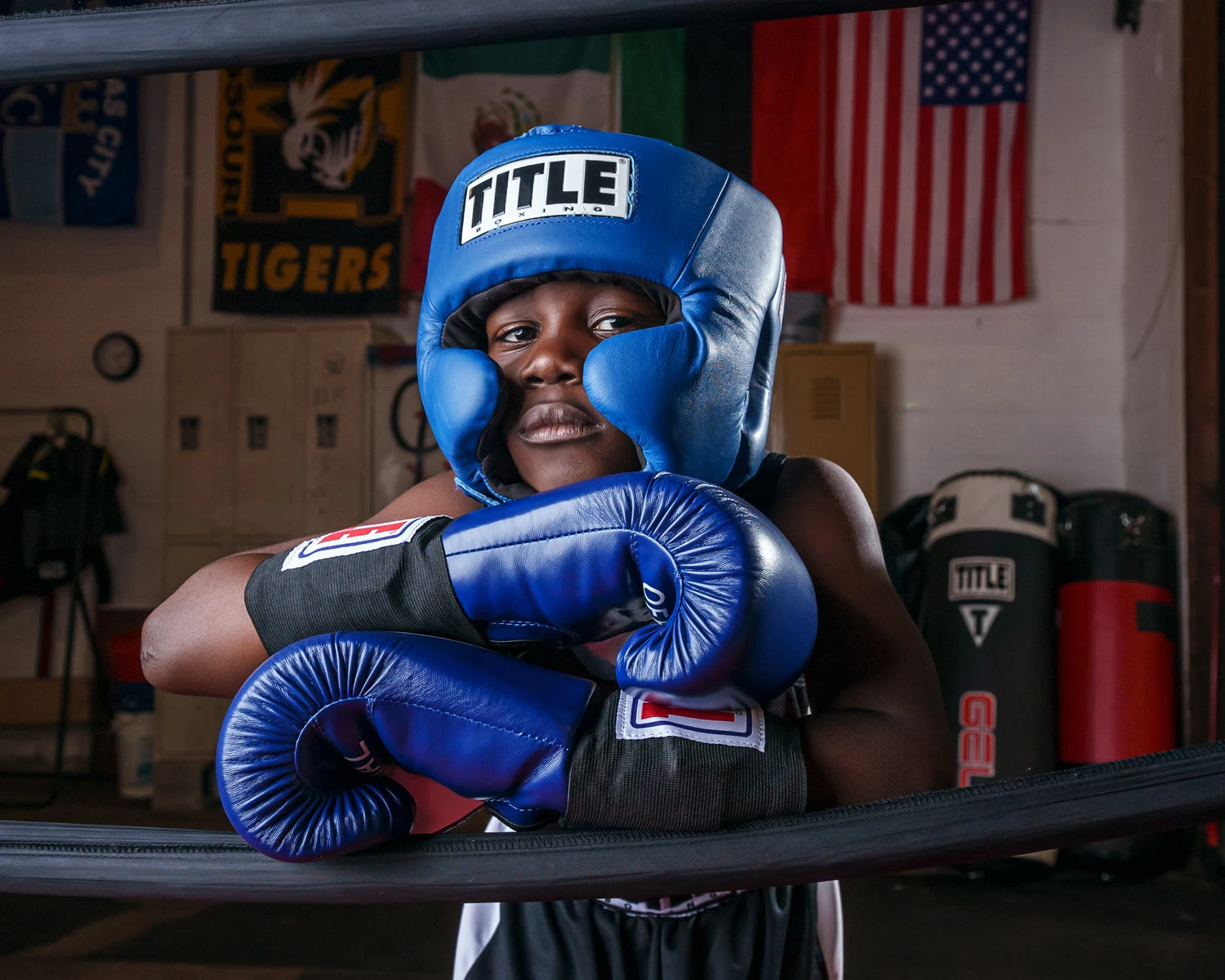 TITLE Boxing USA Boxing Competition Headgear - With Cheeks 2 TITLE Boxing USA Boxing Competition Headgear - With Cheeks - Image 2
