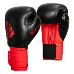 Adidas Hybrid 100 Boxing Gloves -Sports Boxing ADIH100 BK RD 002