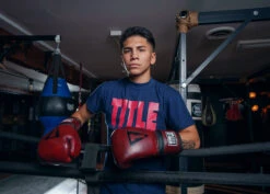 TITLE Boxing Blood Red Leather Training Gloves -Sports Boxing BRTGRD 2