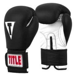TITLE Classic Fitness Boxing Gloves 32 TITLE Classic Fitness Boxing Gloves -Sports Boxing CRBG BK WH 02