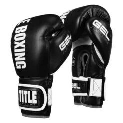 TITLE Boxing Gel Soft Strike Bag Gloves 35 TITLE Boxing Gel Soft Strike Bag Gloves -Sports Boxing CSSGBG1 BK GR 02