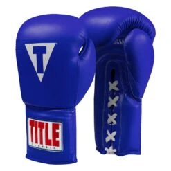 TITLE Classic Leather Lace Training Gloves 2.0 -Sports Boxing CTSGL2 BL 02