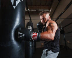 TITLE Classic Leather Lace Training Gloves 2.0 -Sports Boxing CTSGL2BK 3