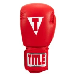 TITLE Classic Leather Elastic Training Gloves 2.0 -Sports Boxing CTSGV2 RD 03