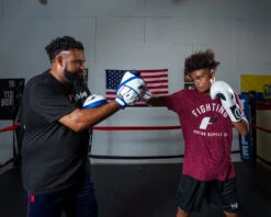 Fighting Freedom Leather Focus Mitts 30 Fighting Freedom Leather Focus Mitts -Sports Boxing FLFM2WHBL 1