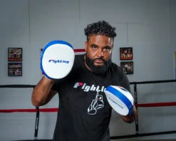 Fighting Freedom Leather Focus Mitts 25 Fighting Freedom Leather Focus Mitts -Sports Boxing FLFM2WHBL 2