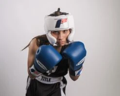 Fighting USA Boxing Competition Headgear With Cheeks -Sports Boxing FSUCH WH