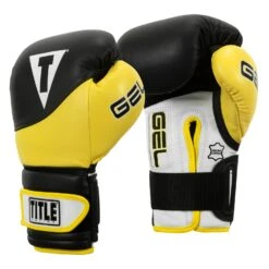 TITLE Boxing Gel Suspense V2T Training Gloves -Sports Boxing GSTGEV2T BK YE 02
