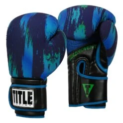 TITLE Boxing Infused Foam Electric Bag Gloves -Sports Boxing IFSEBG BL GN 02