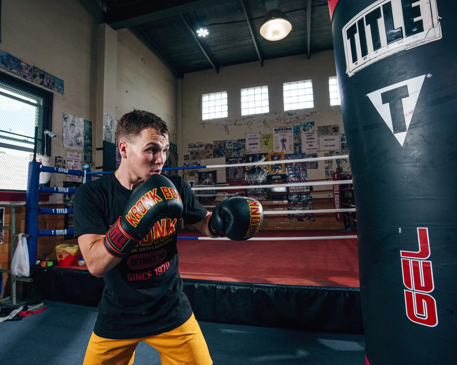 KRONK Boxing Gym Leather Bag Gloves 2 KRONK Boxing Gym Leather Bag Gloves - Image 2