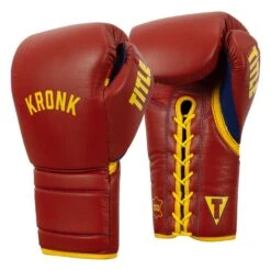 KRONK Boxing Gym Lace-Up Training Gloves 11 KRONK Boxing Gym Lace-Up Training Gloves -Sports Boxing KNKSG RD GD 2