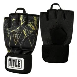 TITLE Boxing Defender Sublimated Glove Wraps -Sports Boxing KSGW BK GD 2