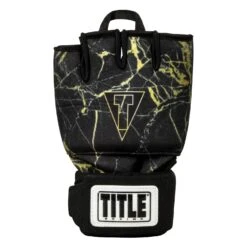 TITLE Boxing Defender Sublimated Glove Wraps -Sports Boxing KSGW BK GD 3