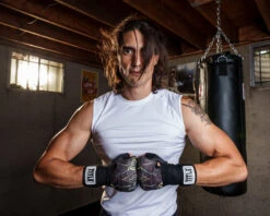 TITLE Boxing Defender Sublimated Glove Wraps -Sports Boxing KSGWBKGD 2