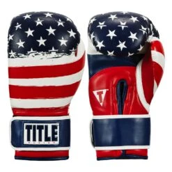 TITLE Boxing Liberty Bag Gloves -Sports Boxing LBTBG RD WH BL 1