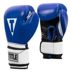 TITLE Boxing Premium Leather Performance Training Gloves 23 TITLE Boxing Premium Leather Performance Training Gloves -Sports Boxing LPTG BL WH BK 002