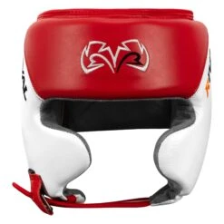 Rival Boxing Amateur Competition Headgear With Cheek Protect 21 Rival Boxing Amateur Competition Headgear With Cheek Protect -Sports Boxing RHGC2C RD WH 2