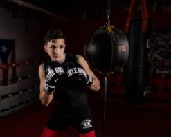 TITLE Boxing Retro Style Leather Double End Bag 11 TITLE Boxing Retro Style Leather Double End Bag -Sports Boxing RSLDEB BKGD