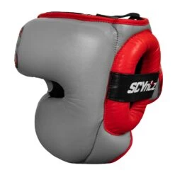 SCYntz Leather Headgear 24 SCYntz Leather Headgear -Sports Boxing SCYHG GR BK 3