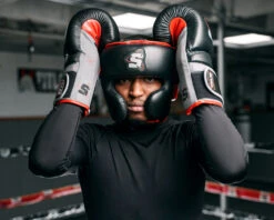 SCYntz Leather Headgear 20 SCYntz Leather Headgear -Sports Boxing SCYHGBK 2