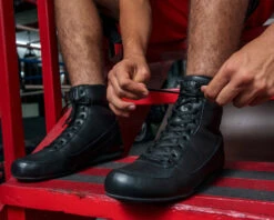 TITLE Boxing Old School Leather Boxing Shoes 12 TITLE Boxing Old School Leather Boxing Shoes -Sports Boxing TBS43BK 2