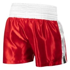 TITLE Boxing Professional Women’s Satin Striped Boxing Trunks -Sports Boxing TPBTW2 RD WH 3