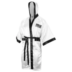 TITLE Boxing Full Length Robe -Sports Boxing TSRFL WH BK 2