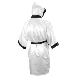 TITLE Boxing Full Length Robe -Sports Boxing TSRFL WH BK 3