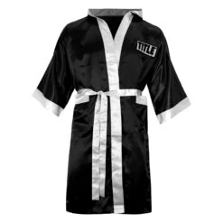 TITLE Boxing Pro Full Length Robe 3.0 -Sports Boxing TSRFL3 BK WH 1