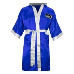 TITLE Boxing Pro Full Length Robe 3.0 -Sports Boxing TSRFL3 BL WH 1