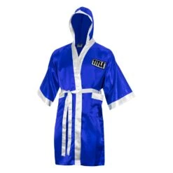 TITLE Boxing Pro Full Length Robe 3.0 -Sports Boxing TSRFL3 BL WH 2