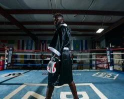 TITLE Boxing Pro Full Length Robe 3.0 -Sports Boxing TSRFL3BKWH 1