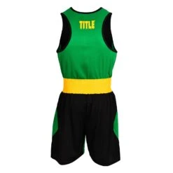 WBC By TITLE Boxing Amateur Competition Outfit -Sports Boxing WBCTABS BK GN 2