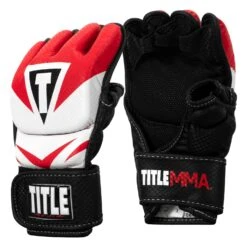 TITLE MMA Command Training Gloves -Sports Boxing XMCTG RD WH 002