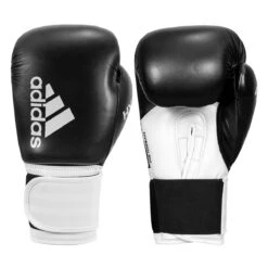 Adidas Hybrid 100 Boxing Gloves -Sports Boxing adih100 bk wh 001 2