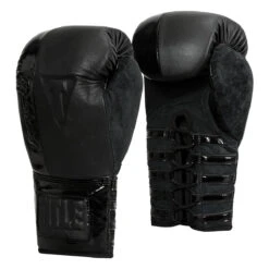 TITLE Black Blast Lace Training Gloves -Sports Boxing bkbstgl 02