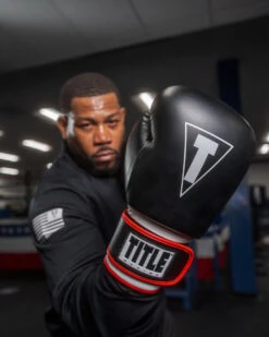 TITLE Boxing Leather Big League Bag Gloves 17 TITLE Boxing Leather Big League Bag Gloves -Sports Boxing blbg2 bk rd wh 1 2