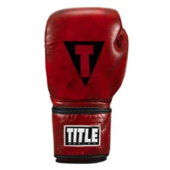 TITLE Boxing Blood Red Leather Training Gloves -Sports Boxing brtg rd 003