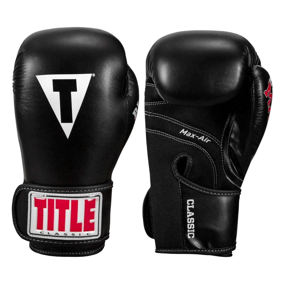 TITLE Classic Black Max Boxing Gloves 1 TITLE Classic Black Max Boxing Gloves