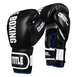 TITLE Boxing Gel Soft Strike Bag Gloves 23 TITLE Boxing Gel Soft Strike Bag Gloves -Sports Boxing cssgbg1 bk bl 02