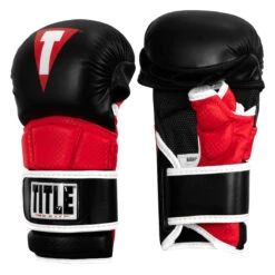 TITLE MMA Full Contact Sparring Gloves -Sports Boxing fcsg bk rd 02