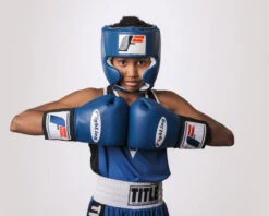 Fighting USA Boxing Competition Headgear With Cheeks -Sports Boxing fsuch bl 1 1