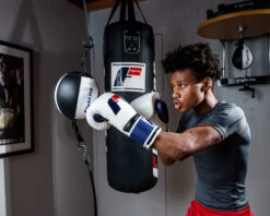 Fighting Force Leather Bag Gloves 29 Fighting Force Leather Bag Gloves -Sports Boxing ftgfbg wh bl 2 1