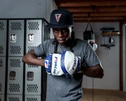 Fighting Force Micro Leather Punch Mitts 15 Fighting Force Micro Leather Punch Mitts -Sports Boxing ftgmpm wh bl 2