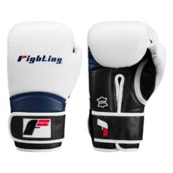 Fighting Ferocity Leather Training Gloves 23 Fighting Ferocity Leather Training Gloves -Sports Boxing ftgtg wh bk bl 1 1