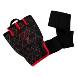 TITLE Boxing Defender Sublimated Glove Wraps -Sports Boxing ksgw bk rd 5 1