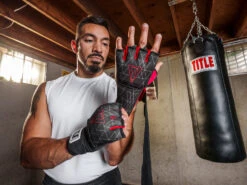 TITLE Boxing Defender Sublimated Glove Wraps -Sports Boxing ksgw bk rd 1 1